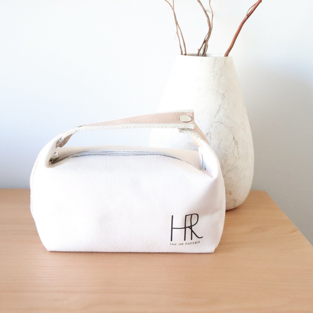 The HR Paperie Natural Beige Wanderlust Travel Accessory Bag